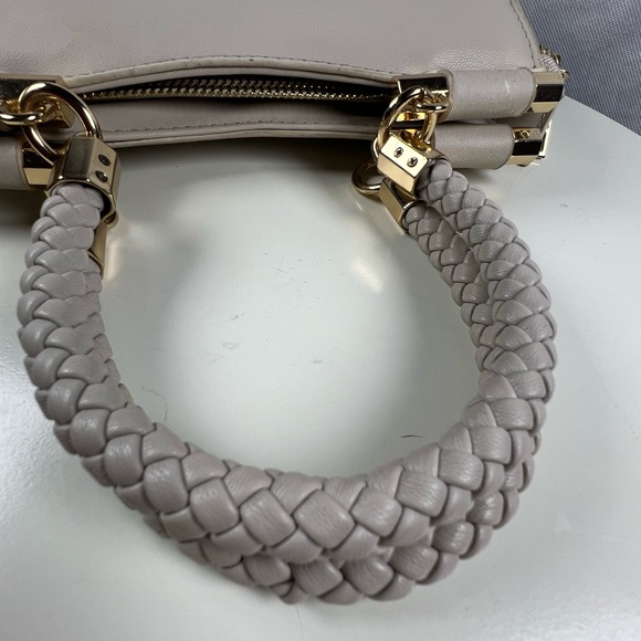 Bebe Aliah Stud Micro Shopper Crossbody Bag In Light Beige No Crossbody Strap - Picture 4 of 13